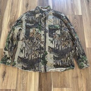 Walls mens camouflage real tree vintage heavy button up long sleeve shirt